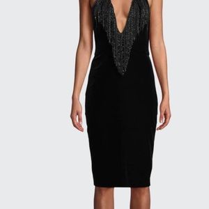 Badgley and Miischka velvet halter dress